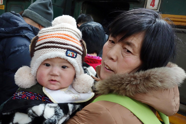 Young travelers during Spring Festival rush