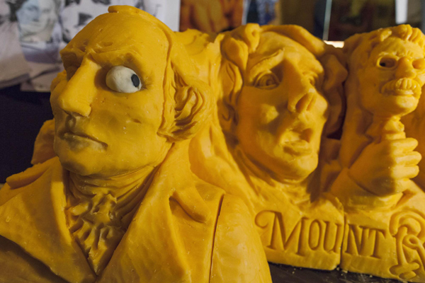 Cheese sculpture to commemorate President's Day