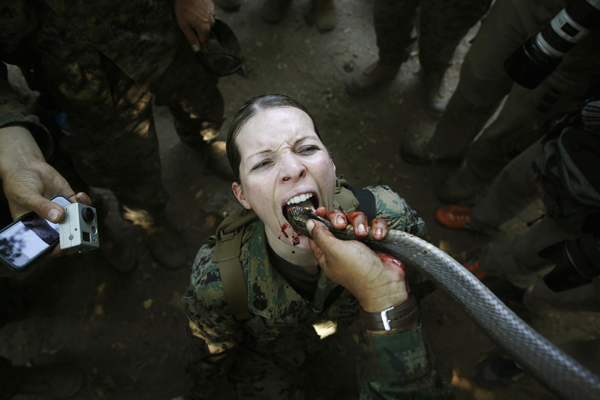 US marines drink cobra blood in exercise