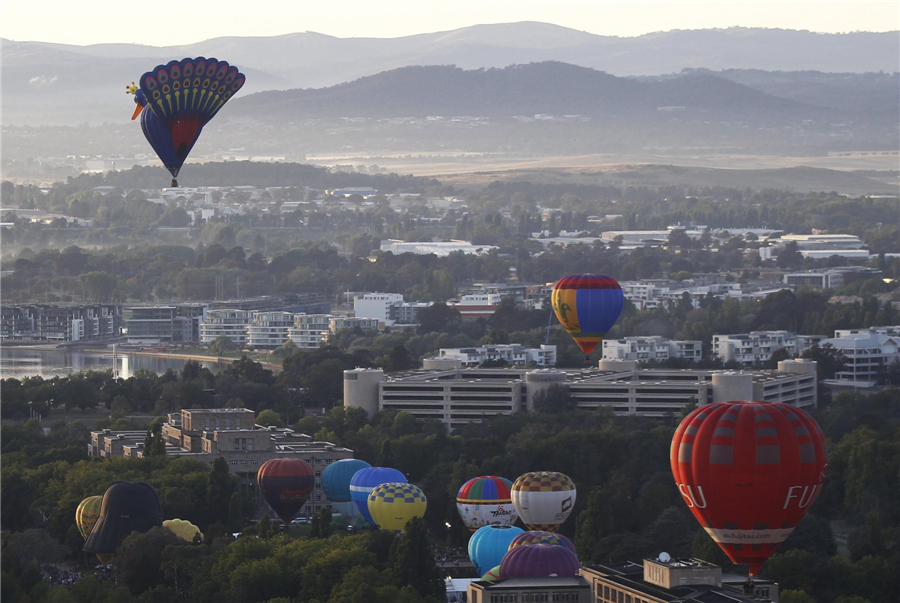 Balloon festival held in Canberra, Australia