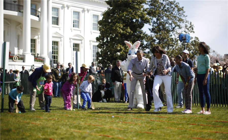 Obama family enjoys Easter Egg Roll with children