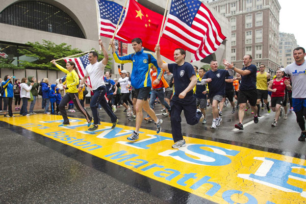 Runners complete Boston Marathon to honor victims