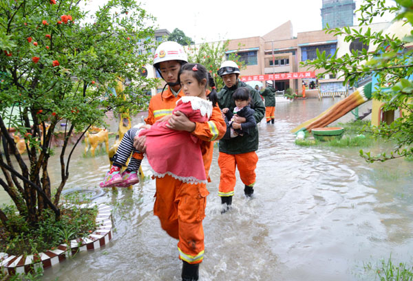 Rescue in the rain