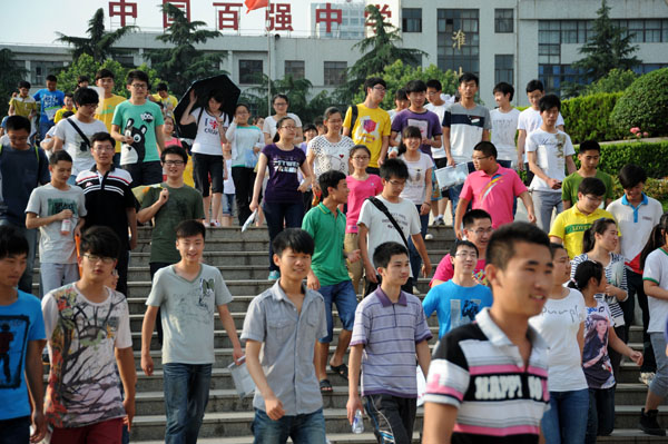 Students relieved from gaokao