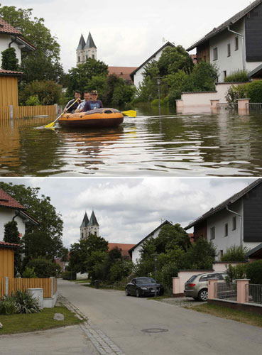 Floods near Danube river subside