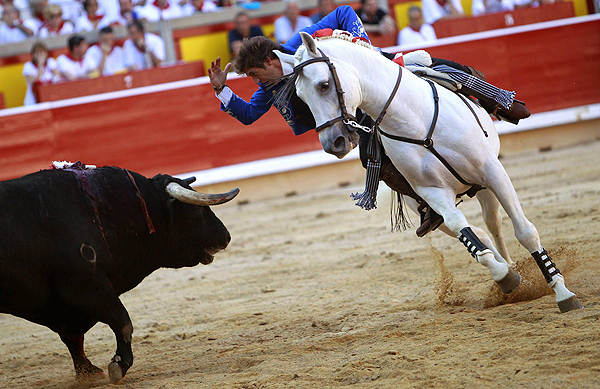 Run with the bulls in Pamplona, Spain