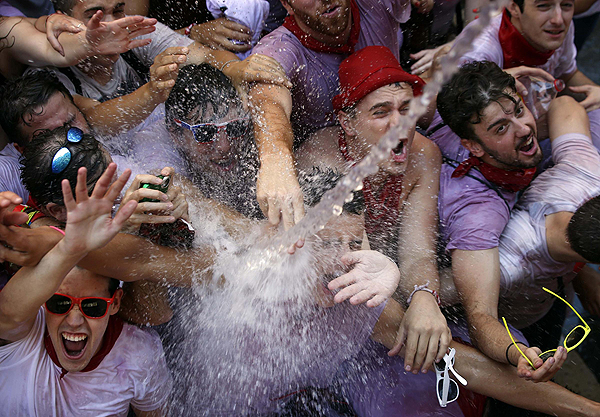 Run with the bulls in Pamplona, Spain