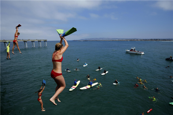 Junior lifeguards take a leap in Calif.