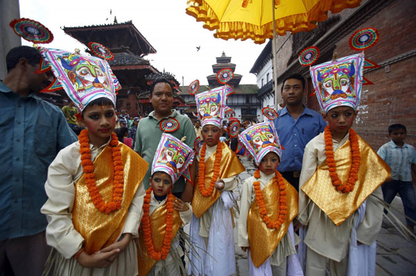 Festival of cows celebrated in Nepal