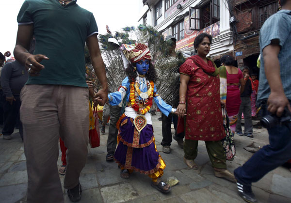 Festival of cows celebrated in Nepal