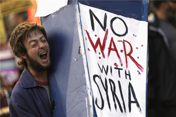 Activists in US protest military action on Syria