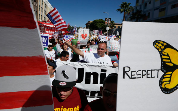 Protesters demand immigration reform in US