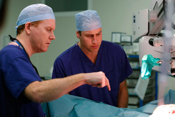 Prince William visits Royal Marsden hospital