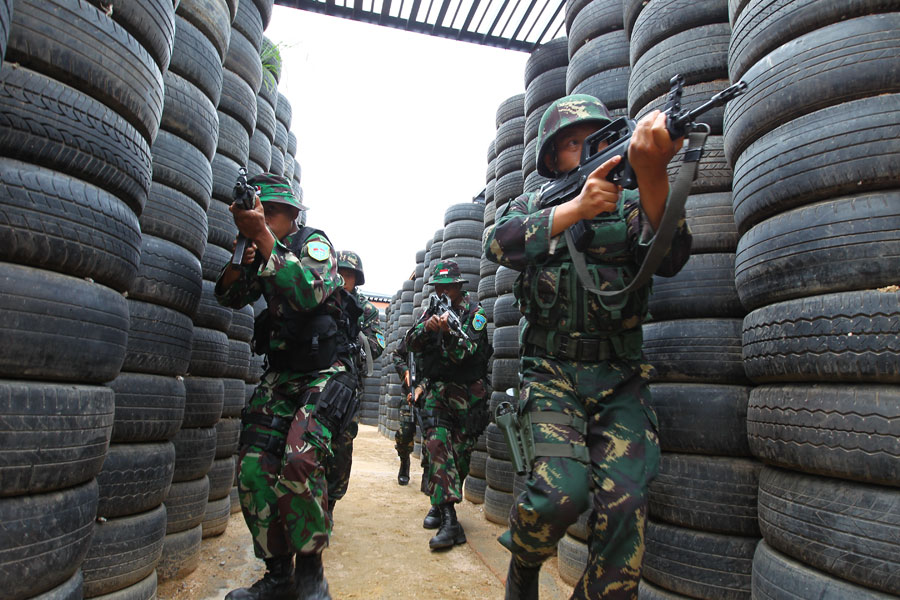 Training exercise of People's Liberation Army