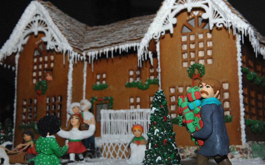 Gingerbread village displayed in Canada