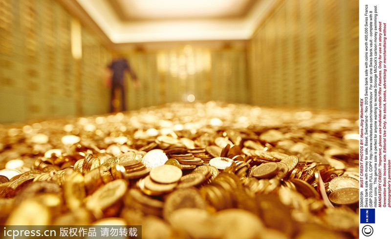 Bank vault on sale with eight million coins