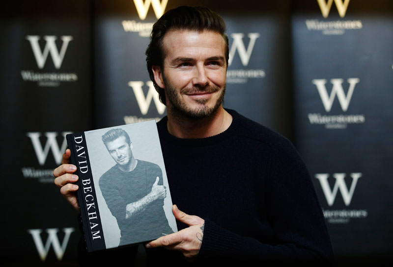 David Beckham attends book signing in London