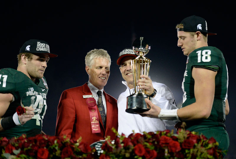 Michigan St beats Stanford 24-20 in Rose Bowl