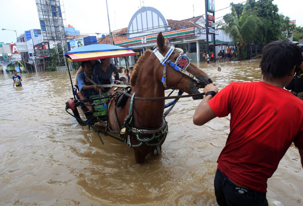 Flood ravage on Jakarta