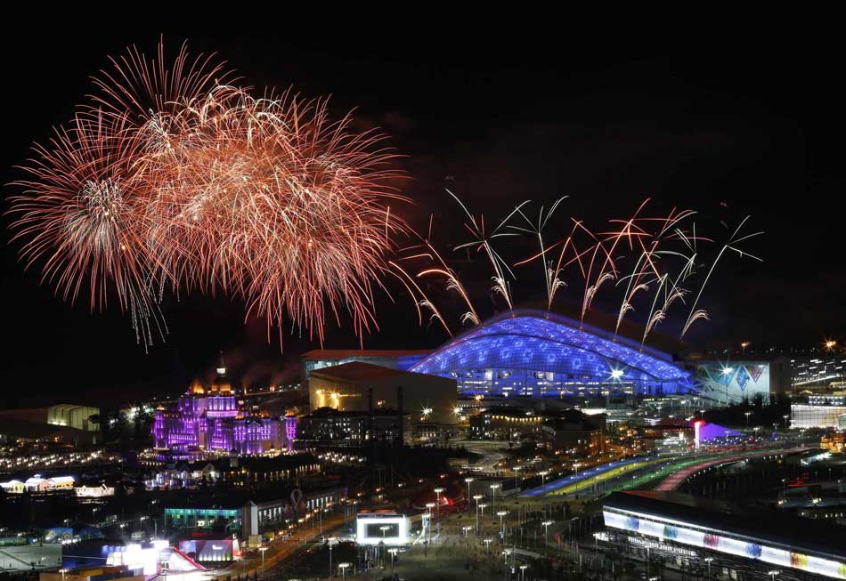 Fireworks rehearsal for Sochi
