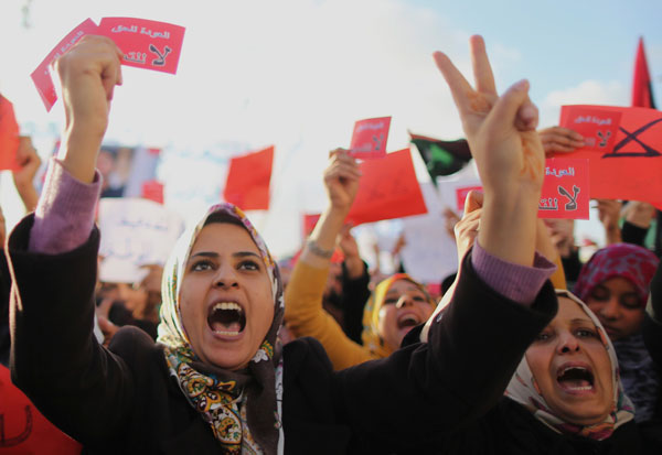 Libyans protest over parliament extension