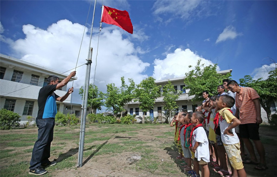 Children start new term on lonely islet