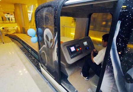 In-house train serves mall shoppers