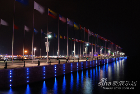 Beautiful night scenes of Qingdao Olympic Sailing Center