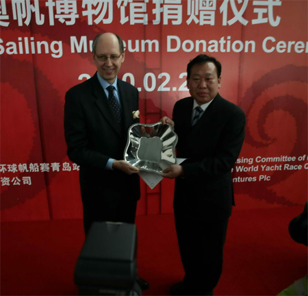 Fleets of Clipper Race donate items to the Qingdao Olympic Sailing Museum