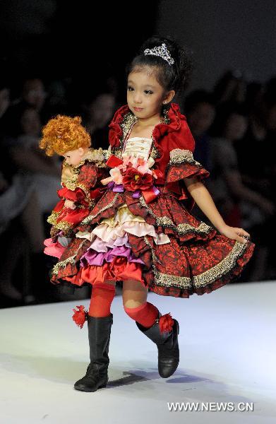 Children models at Dalian fashion festival