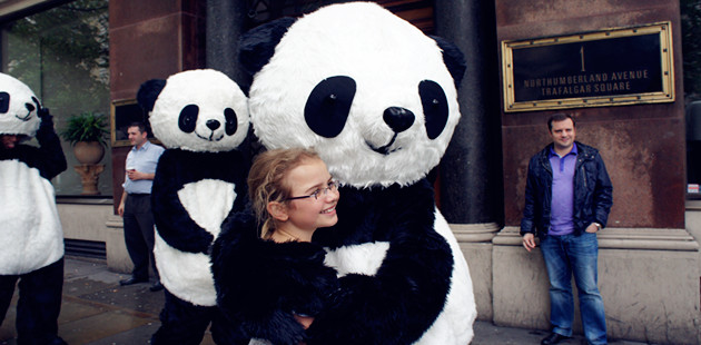 Giant pandas grab London's imagination