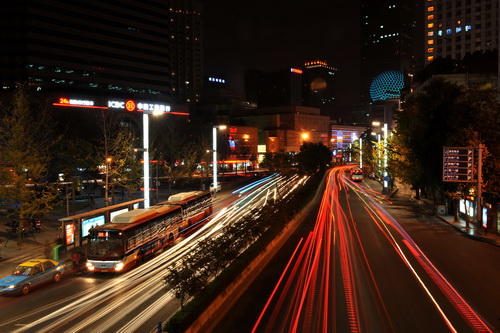 Night view of Chengdu