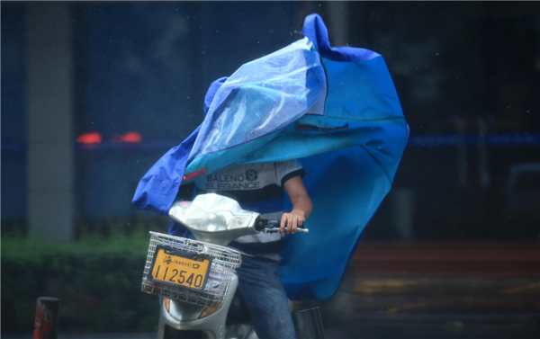 Tropical storm Jebi lands in Hainan in S China