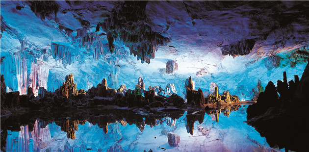 Light Show in Reed Flute Cave