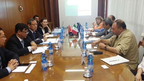The delegation and the representatives of the ICE-Italian Trade Promotion Agency