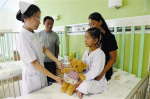 Type-P blood supply from Jiangsu helps a girl to recover from congenital heart disease