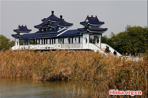 Picturesque view of Yuantouzhu island in Wuxi