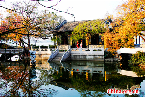 Picturesque view of Yuantouzhu island in Wuxi