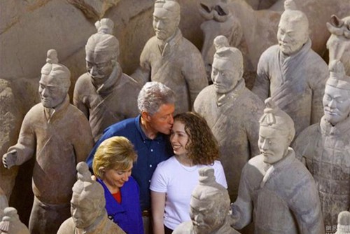 Bill Clinton and his families