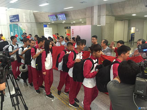 Chinese Paralympics delegation arrives at Rio