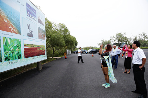 Asian media tour Dongying Yellow River Delta wetlands