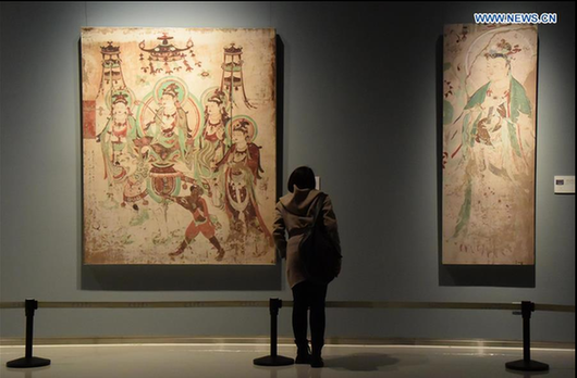 Replicas of Dunhuang murals exhibited in E China