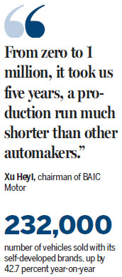 BAIC marks major milestone as millionth vehicle rolls out