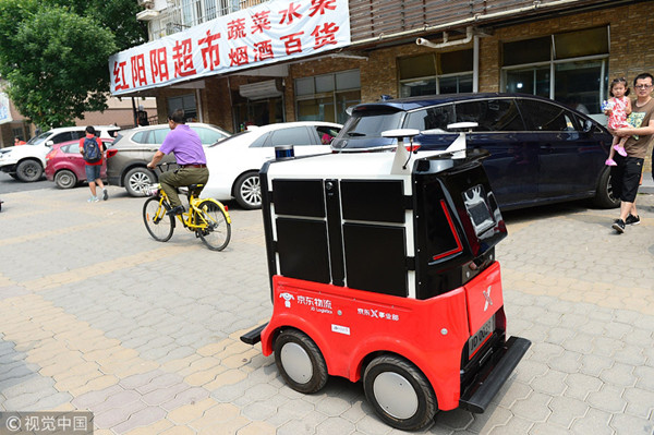 Delivery robots hit the road in Beijing