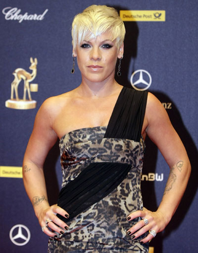 U.S. singer Pink performs during the 60th Bambi media awards ceremony