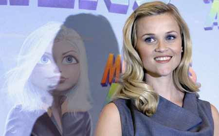 Reese Witherspoon promotes movie 'Monsters vs. Aliens' in Berlin