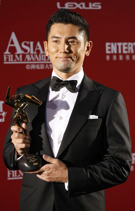 Award-winning actors at the Asian Film Awar