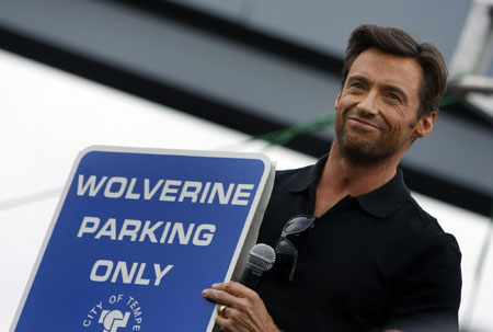 Hugh Jackman at premiere of movie X-Men Origins: Wolverine in Tempe