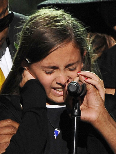 Family of Jackson and celebs at Michael Jackson's public memorial service in L.A.