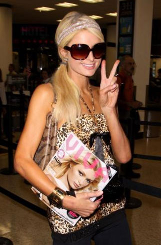 Paris Hilton sighted at Miami International Airport